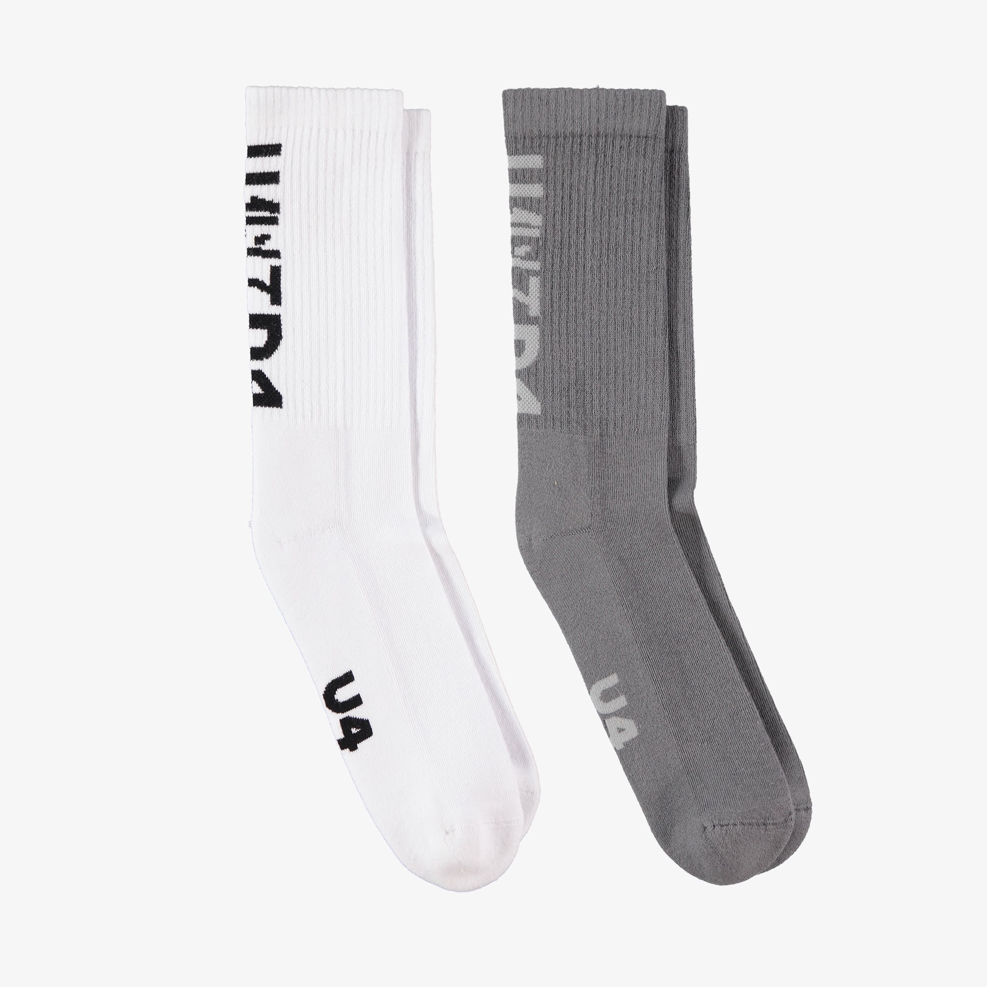  UNITED4 Unisex Beyaz/Gri 2'li Çorap