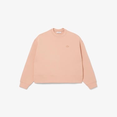  Kadın Oversize Fit Bisiklet Yaka Açık Kahverengi Sweatshirt