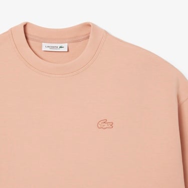  Kadın Oversize Fit Bisiklet Yaka Açık Kahverengi Sweatshirt