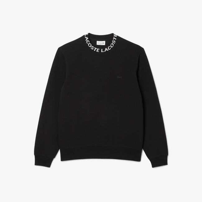  Lacoste Erkek Classic Fit Bisiklet Yaka Siyah Sweatshirt