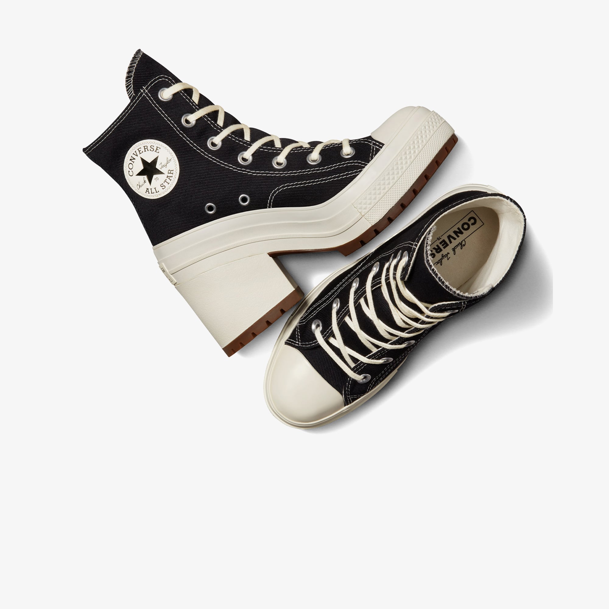 Converse Converse Chuck 70 De Luxe Heel Unisex Siyah Platform Sneaker | FashFed Siyah - 5. görsel