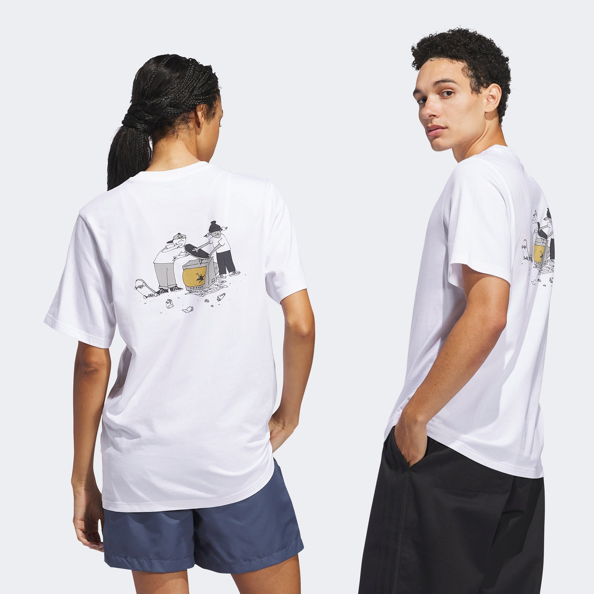 adidas Hj Trash Erkek Beyaz T-Shirt