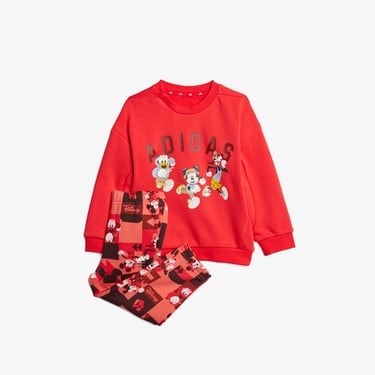  adidas X Disney Mickey Mouse Bebek Kırmızı Eşofman Takımı