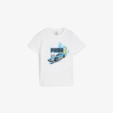  Puma X Hot Wheels Çocuk Beyaz T-Shirt