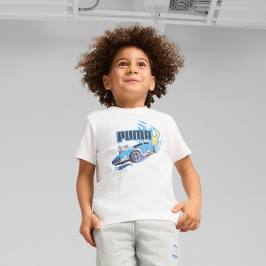  Puma X Hot Wheels Çocuk Beyaz T-Shirt