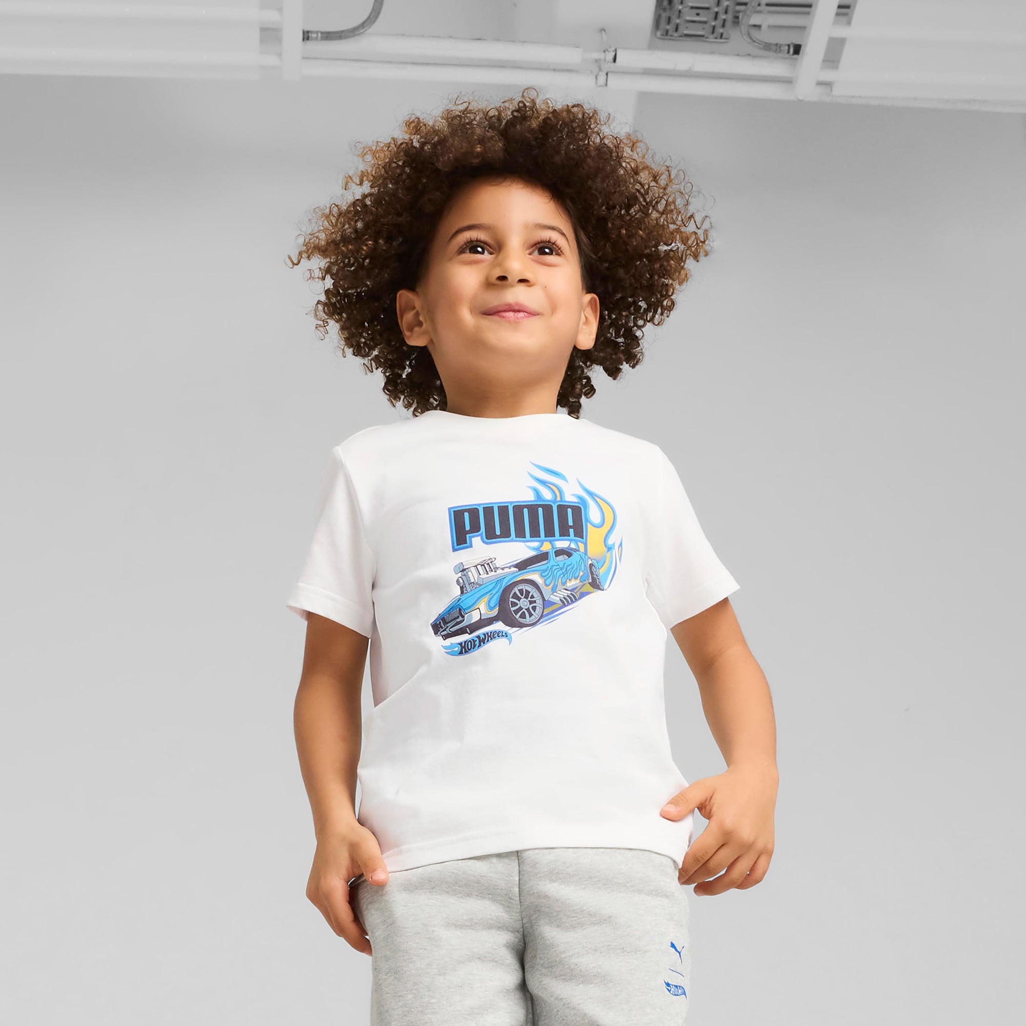  Puma X Hot Wheels Çocuk Beyaz T-Shirt