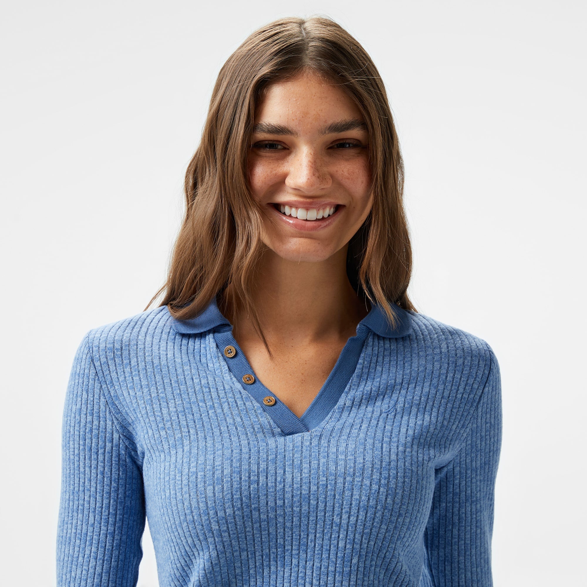 Nautica Kadın Mavi Uzun Kollu Polo