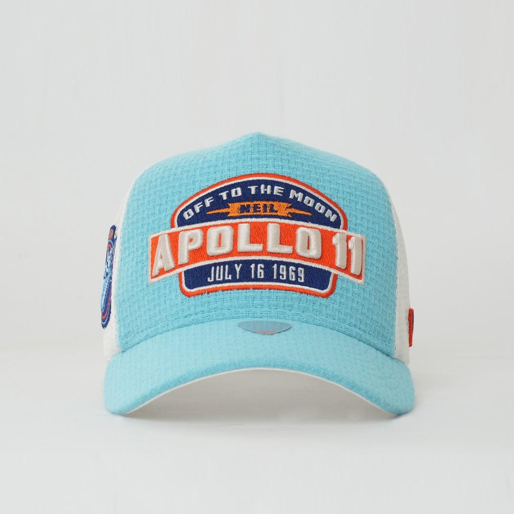 RustandRich Kadın Erkek Mavi Trucker Şapka-Space Collection-Apollo