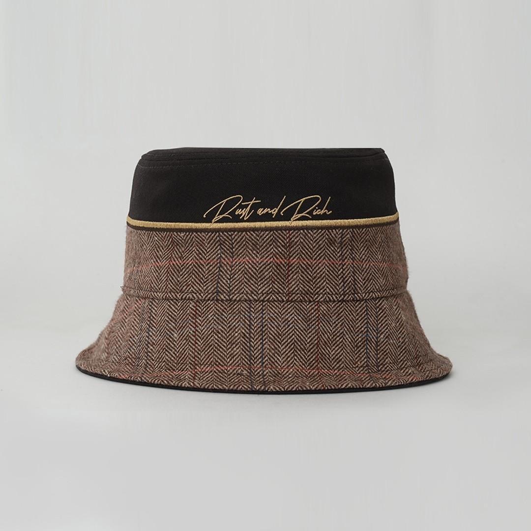  RustandRich Kadın Erkek Kahverengi Bucket Şapka-Premium Collection-Royalty