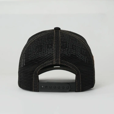  RustandRich Kadın Erkek Siyah/Gold Baseball Şapka-The Indians Collection-Red Indian