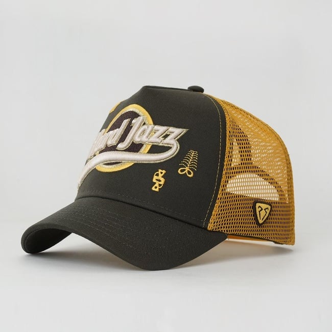  RustandRich Kadın Erkek Haki Trucker Şapka-Hard Collection-Hard Jazz