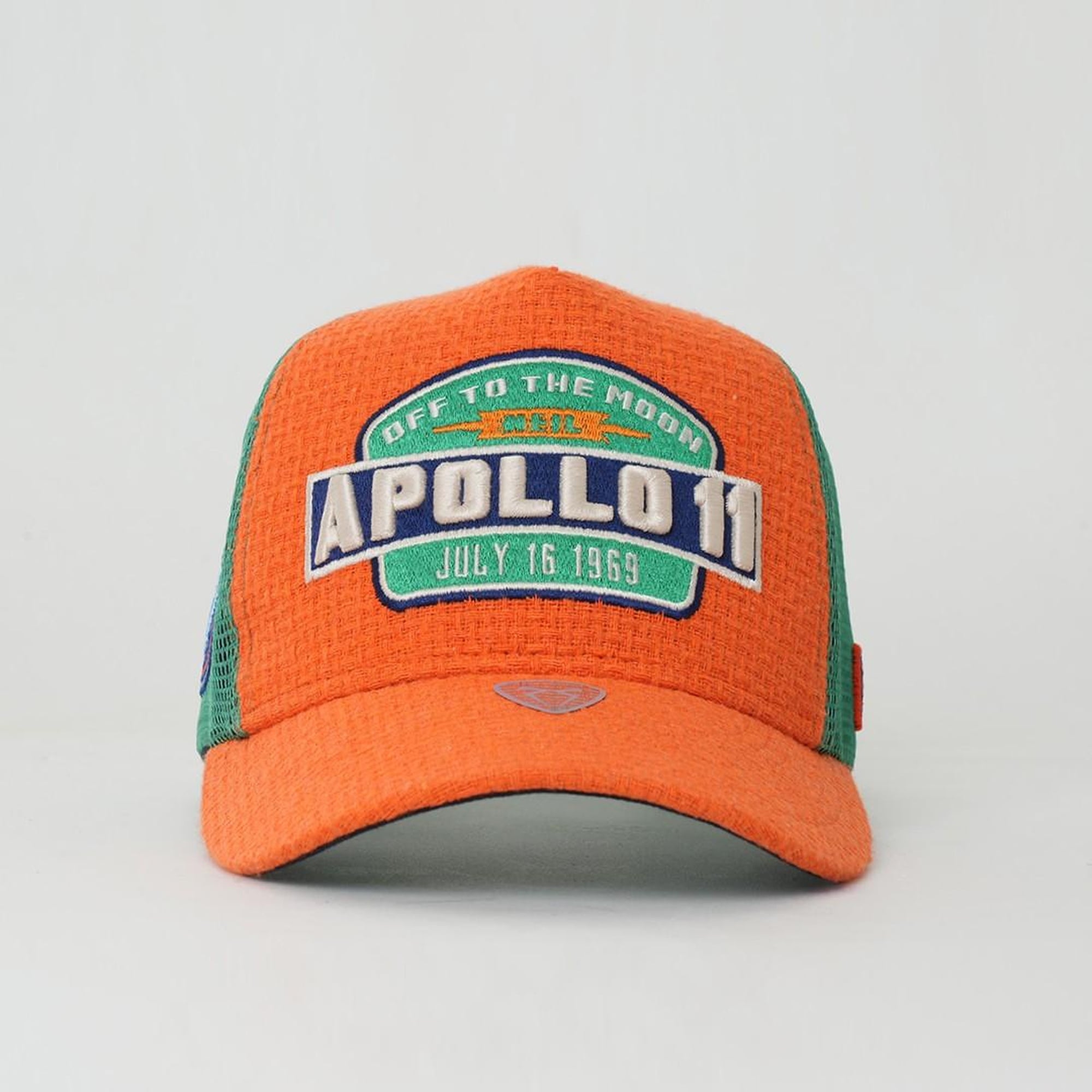 RustandRich Kadın Erkek Turuncu Trucker Şapka-Space Collection-Apollo