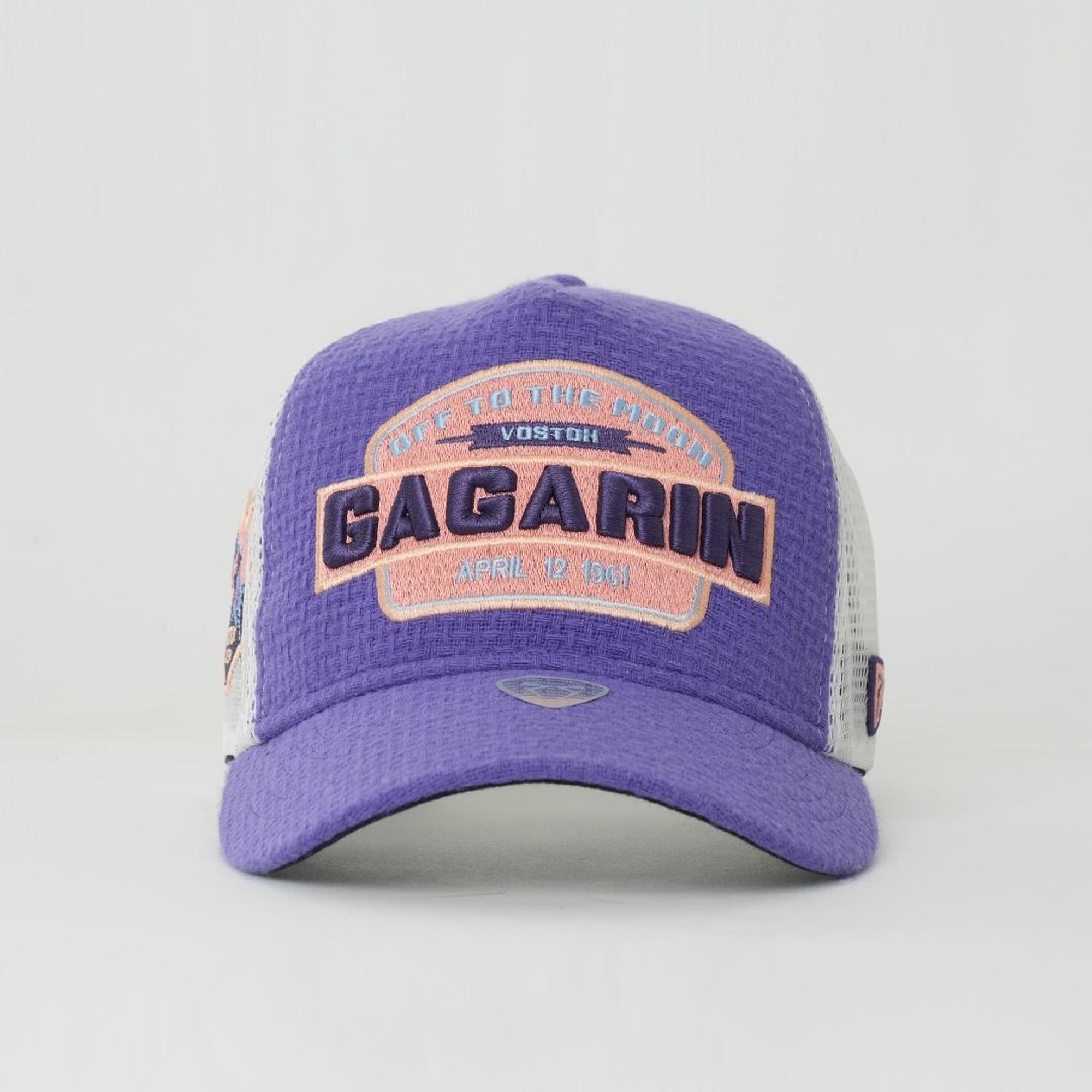RustandRich Kadın Erkek Mor Trucker Şapka-Space Collection-Gagarin