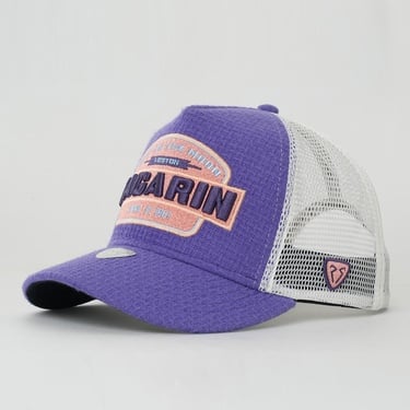  RustandRich Kadın Erkek Mor Trucker Şapka-Space Collection-Gagarin