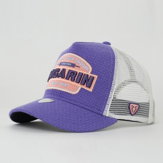  RustandRich Kadın Erkek Mor Trucker Şapka-Space Collection-Gagarin