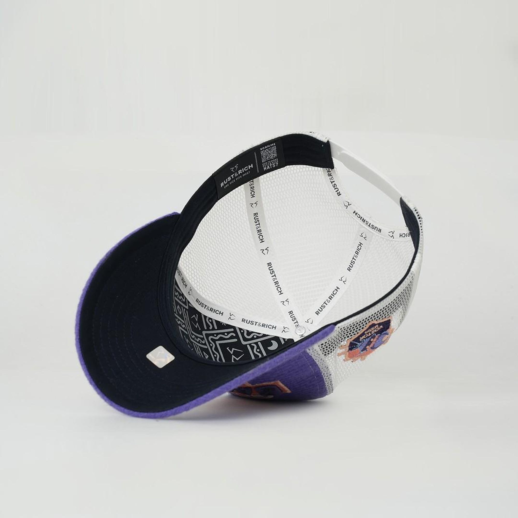 RustandRich Kadın Erkek Mor Trucker Şapka-Space Collection-Gagarin