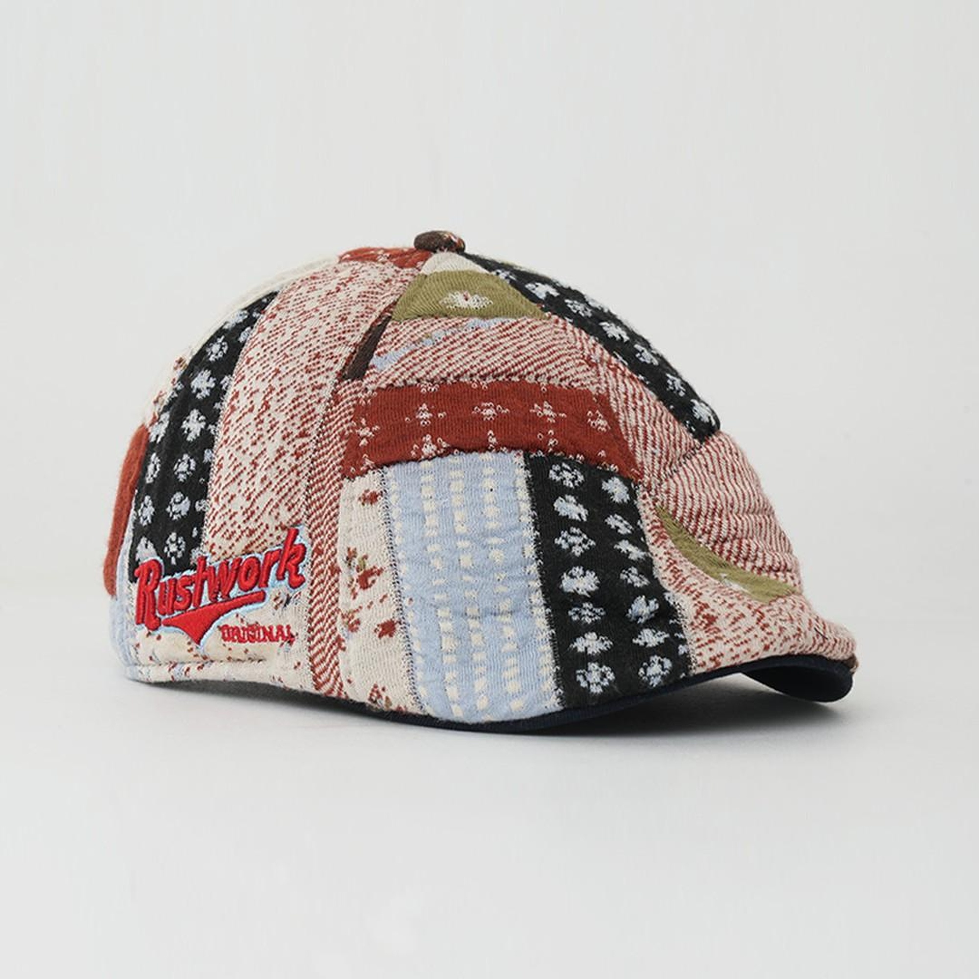 RustandRich Kadın Erkek Renkli Casket Şapka-Gypsy Collection-Rustwork