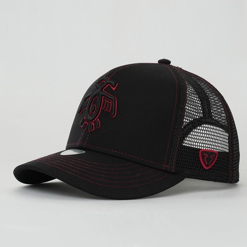  RustandRich Kadın Erkek Siyah/Kırmızı Baseball Şapka-The Indians Collection-Red Indian