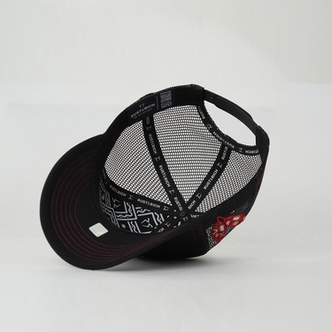  RustandRich Kadın Erkek Siyah/Kırmızı Baseball Şapka-The Indians Collection-Red Indian