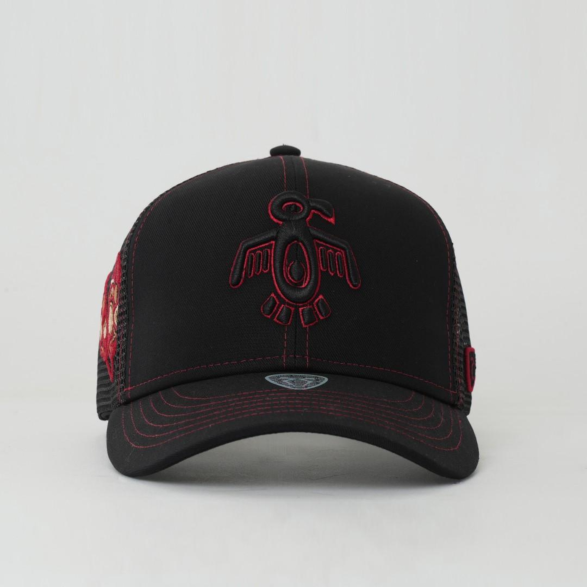 RustandRich Kadın Erkek Siyah/Kırmızı Baseball Şapka-The Indians Collection-Red Indian