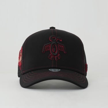  RustandRich Kadın Erkek Siyah/Kırmızı Baseball Şapka-The Indians Collection-Red Indian