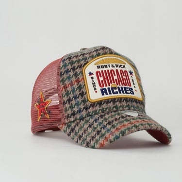  RustandRich Kadın Erkek Yeşil Trucker Şapka-City's Collection-Chicago