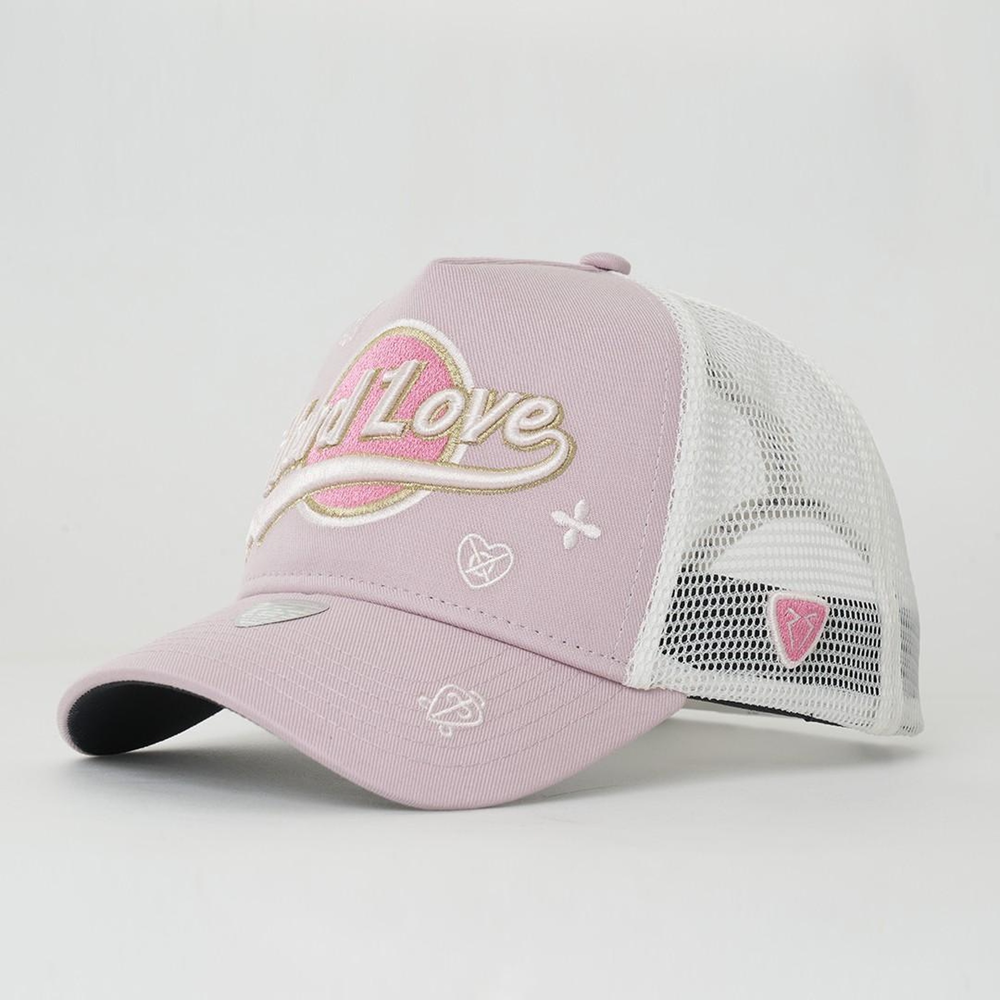 RustandRich Kadın Erkek Pudra Trucker Şapka-Hard Collection-Hard Love