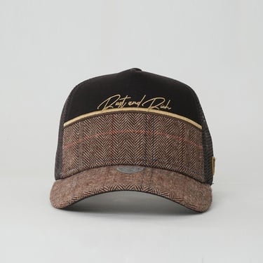  RustandRich Kadın Erkek Kahverengi Trucker Şapka-Premium Collection-Royalty