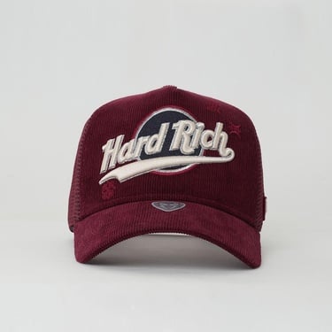  RustandRich Kadın Erkek Bordo Trucker Şapka-Hard Collection-Hard Rich