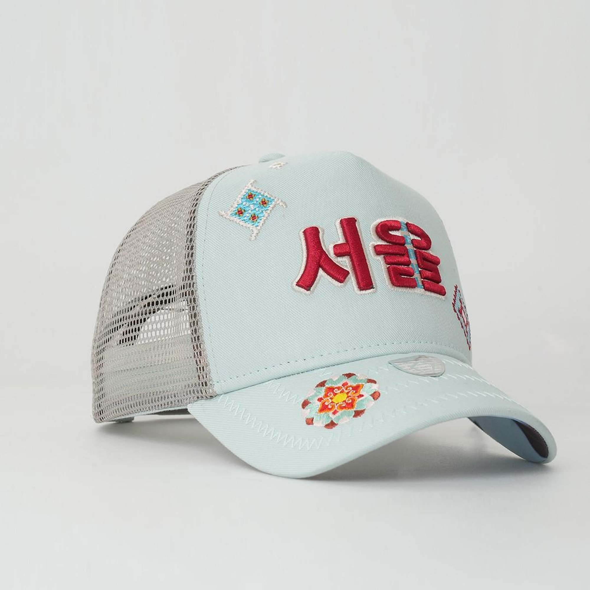 RustandRich Kadın Erkek Mint Yeşili Trucker Şapka-City's Collection-Seoul