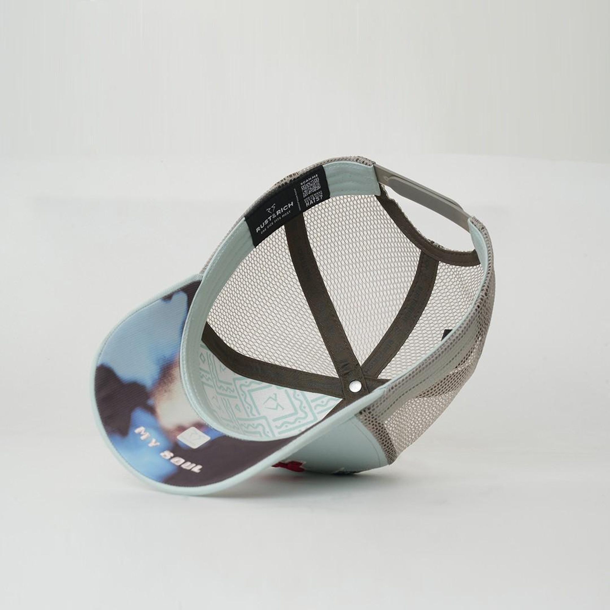 RustandRich Kadın Erkek Mint Yeşili Trucker Şapka-City's Collection-Seoul