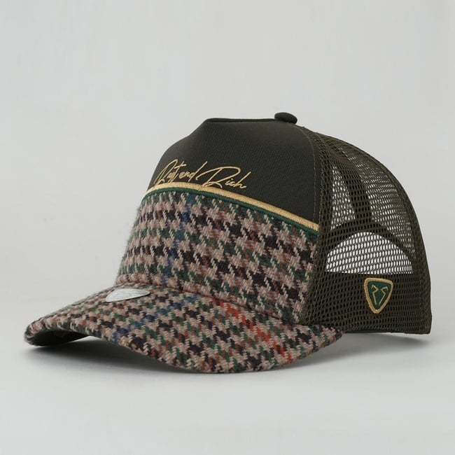  RustandRich Kadın Erkek Haki Trucker Şapka-Premium Collection-Royalty