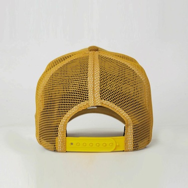  RustandRich Kadın Erkek Sarı Trucker Şapka-Hard Collection-Hard Rich