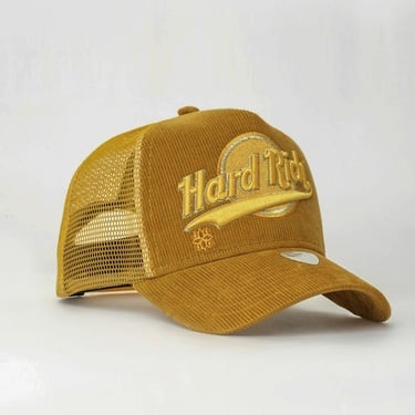  RustandRich Kadın Erkek Sarı Trucker Şapka-Hard Collection-Hard Rich