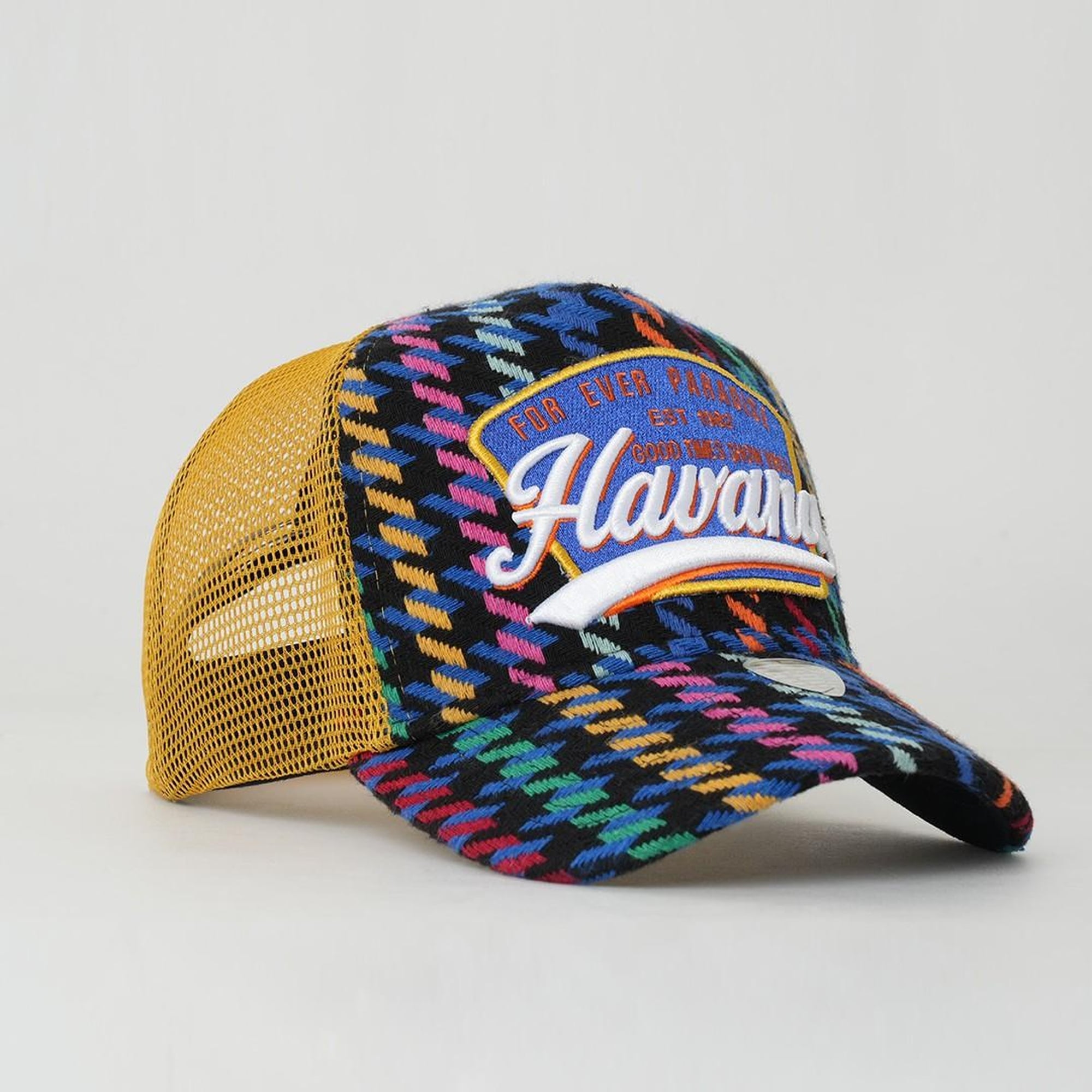 RustandRich Kadın Erkek Sarı Trucker Şapka-City's Collection-Havana