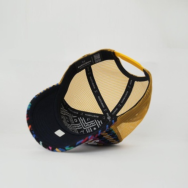  RustandRich Kadın Erkek Sarı Trucker Şapka-City's Collection-Havana