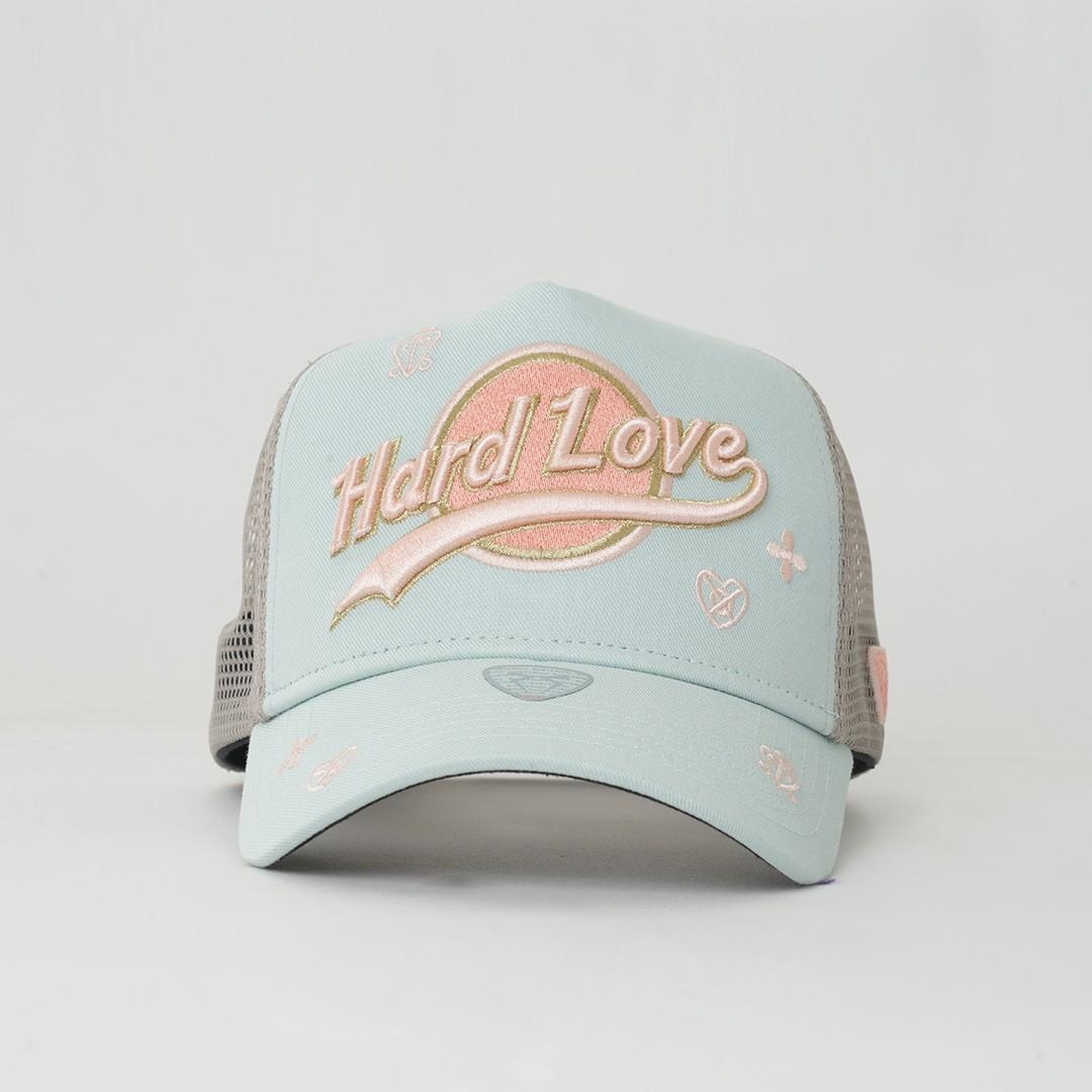 RustandRich Kadın Erkek Mint Yeşili Trucker Şapka-Hard Collection-Hard Love
