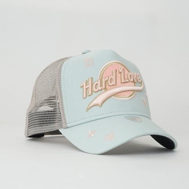  RustandRich Kadın Erkek Mint Yeşili Trucker Şapka-Hard Collection-Hard Love
