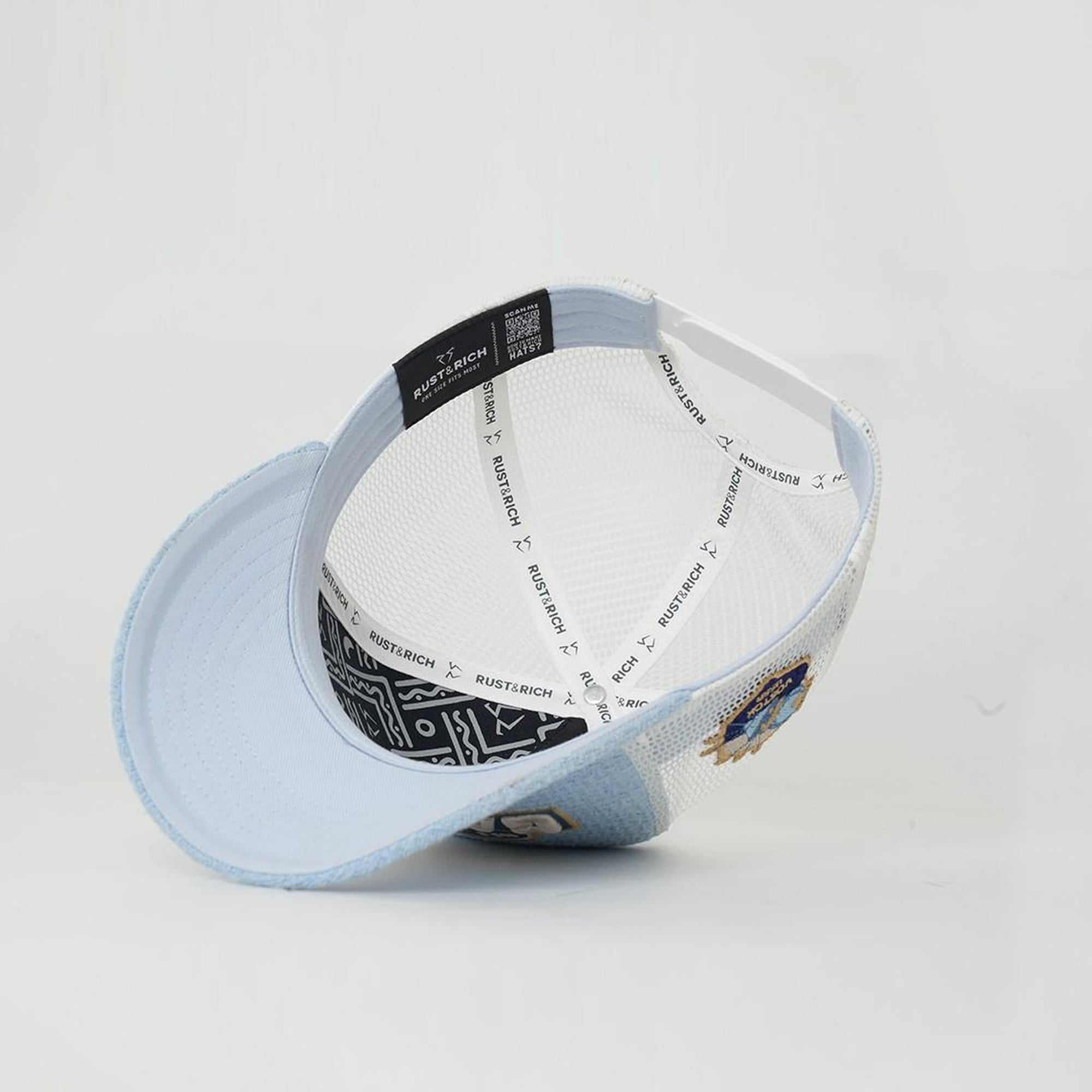 RustandRich Kadın Erkek Mavi Trucker Şapka-Space Collection-Gagarin