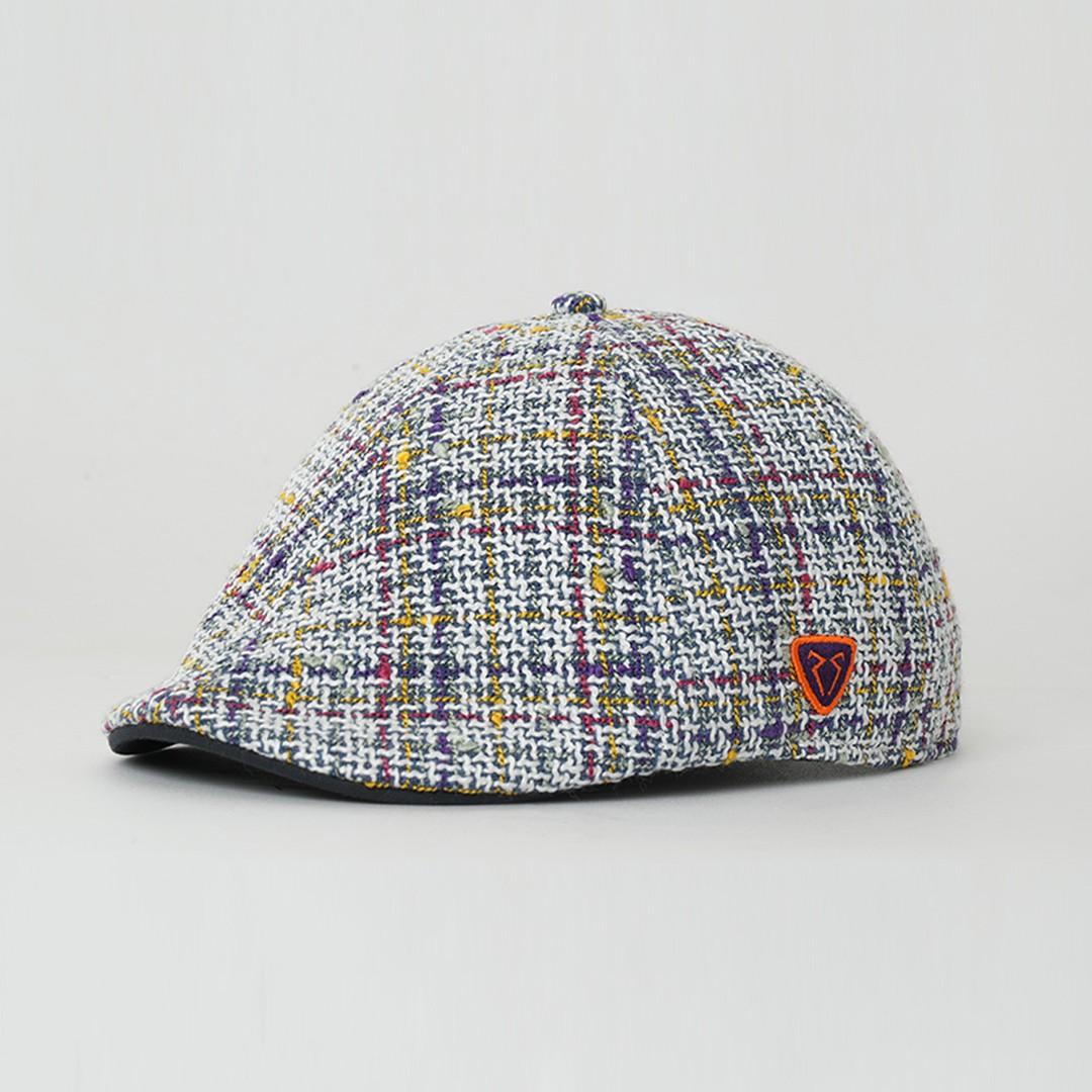  RustandRich Kadın Erkek Beyaz Casket Şapka-City's Collection-Havana