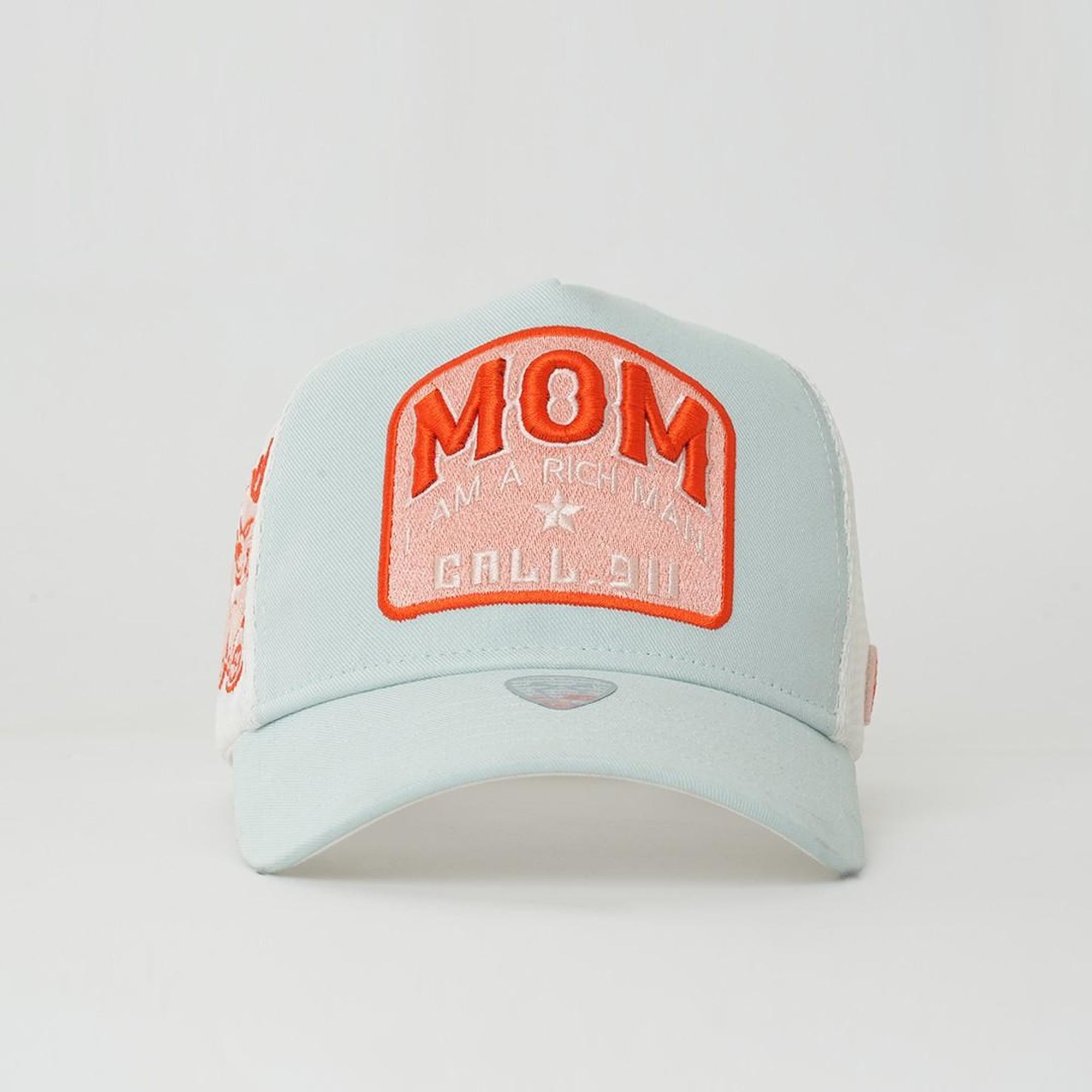 RustandRich Kadın Erkek Mint Yeşili Trucker Şapka-Motto Collection-Mom