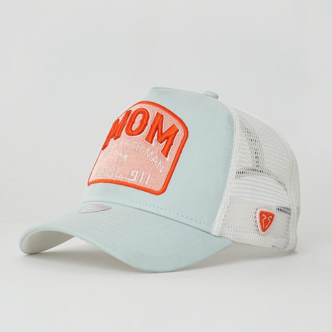  RustandRich Kadın Erkek Mint Yeşili Trucker Şapka-Motto Collection-Mom
