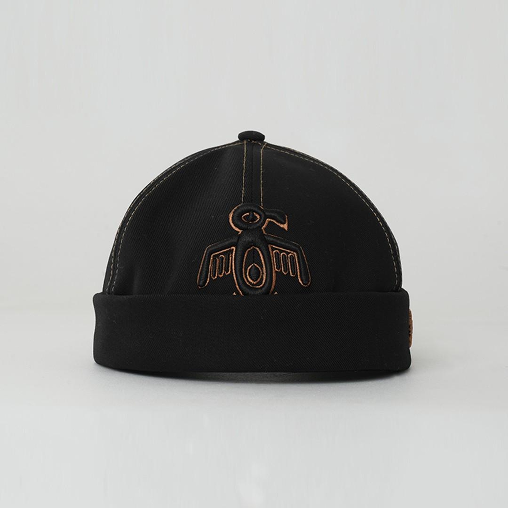 RustandRich Kadın Erkek Siyah/Gold Docker Şapka-The Indians Collection-Red Indian