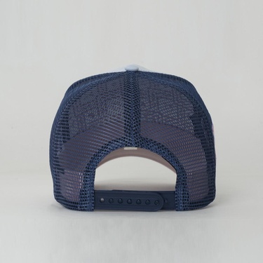  RustandRich Kadın Erkek Mavi Trucker Şapka-Motto Collection-Mom