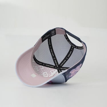  RustandRich Kadın Erkek Mavi Trucker Şapka-Motto Collection-Mom