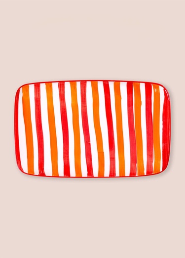  Joy Dikdörtgen Servis Kırmızı 30x19 cm