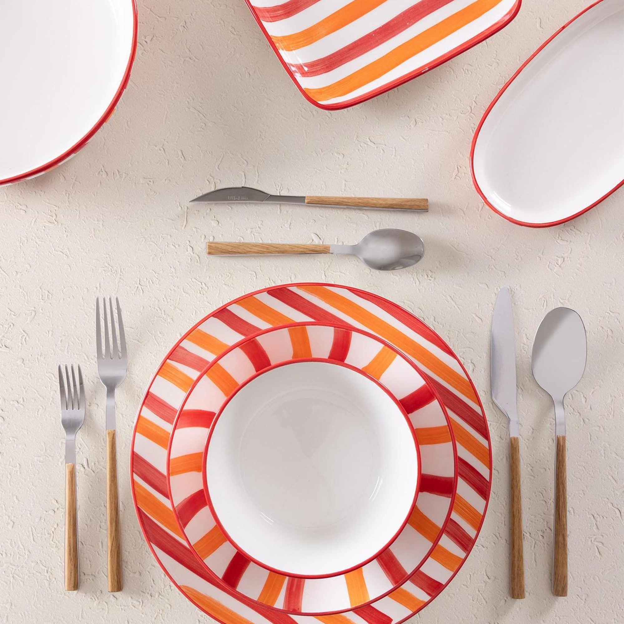 Joy Dikdörtgen Servis Kırmızı 30x19 cm