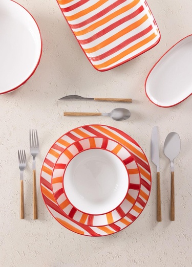  Joy Dikdörtgen Servis Kırmızı 30x19 cm