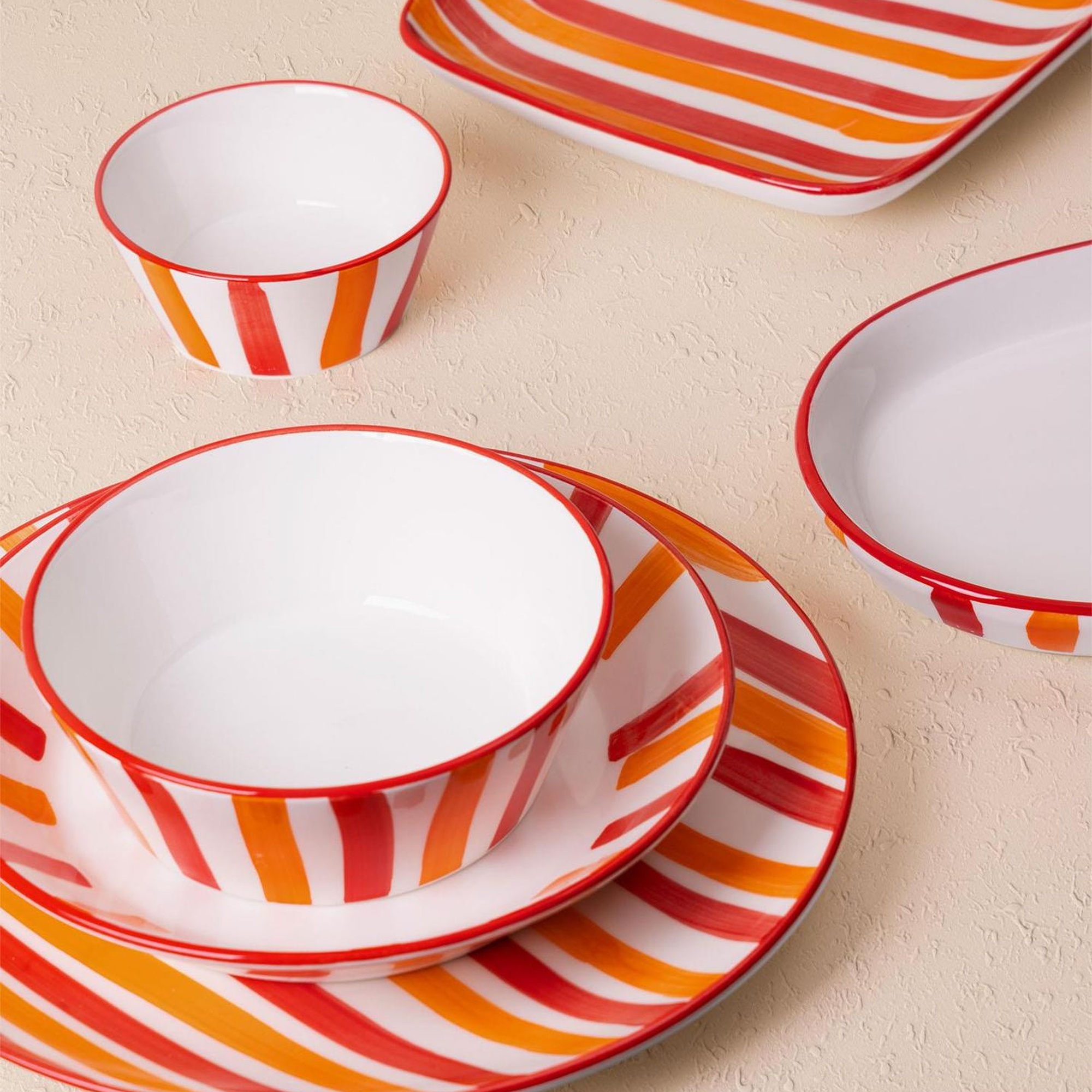 Joy Dikdörtgen Servis Kırmızı 30x19 cm