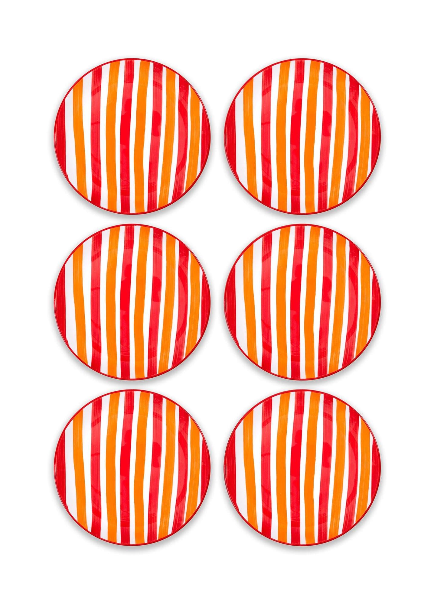  Joy Pasta Tabağı 6lı Set Kırmızı 19 cm